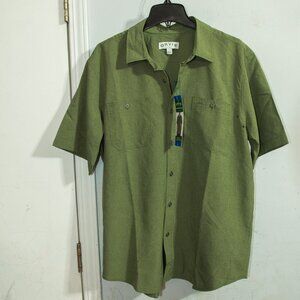 Orvis Men's Short Sleeve Woven  Relaxed Fit UPF30+ Underarm Vents